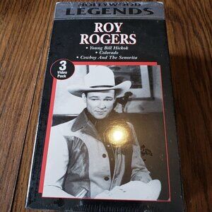 Hollywood Legends Roy Rogers 3 Pack VHS- Young Bill/ Colorado /Cowboy & Senorita